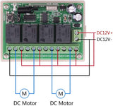 4CH 12V 10A RF Wireless Remote Control Switch Relay Module | RF Transmitter + Receiver