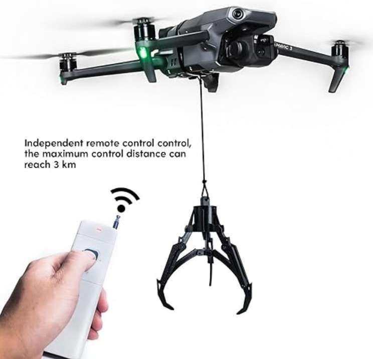 Drone Mechanical claw(Gripper) remote control mechanical gripper clamp, universal Release and Drop for Drones