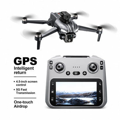 K19 Max GPS Drone with HD Gimbal Camera, Screen Remote, Return Home, Obstacle Avoidance & Airdrop Function