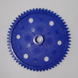 60 Teeth 65 mm Plastic Spur Pinion Gear 6mm Shaft (Blue)