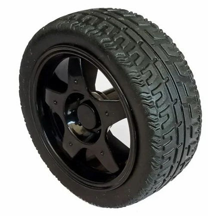 BO Wheel Black 65mm Robot Wheel