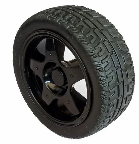 BO Wheel Black 65mm Robot Wheel