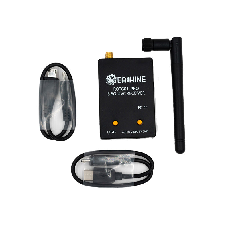 Eachine ROTG01 Pro UVC OTG 5.8G 150CH Full Channel FPV Receiver W/Audio For Android Smartphone – Black
