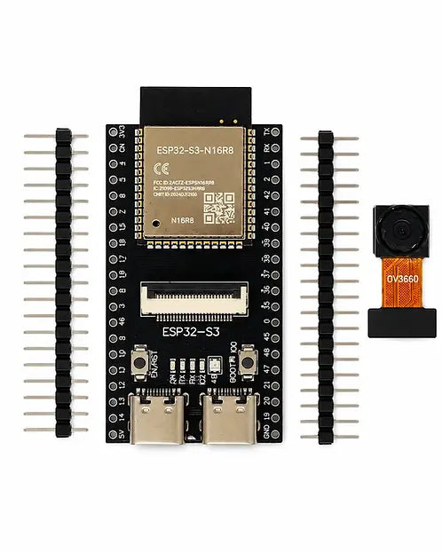 ESP32-S3-N16R8 Development Board with with OV3660 Camera (WiFi and Bluetooth, Dual USB C)