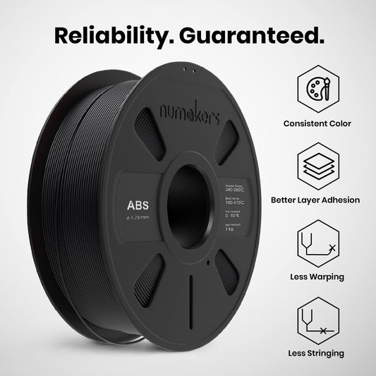 Numakers ABS Filament- Pitch Black - 1.75 mm / 1 kg