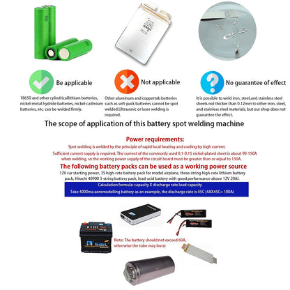 DIY Handheld Spot Welding Pen 12V Battery Storage Spot Welder PCB Circuit Board Welding