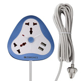 ZEBRONICS -PS2120 USB 2500W USB Power Extension Socket 2 USB Ports, A Power Indicator Along with 2.8Ft Cable Length,