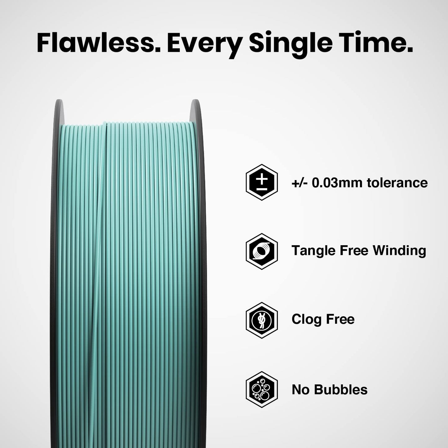Numakers PLA+ Filament – Teal Blue – 1.75 mm / 1 kg