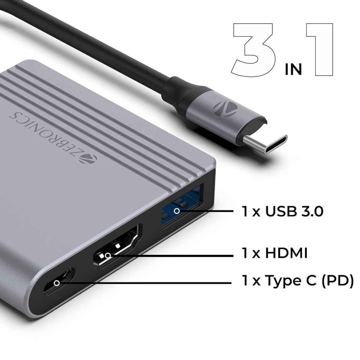 ZEB-TA600 ZEBRONICS USB Type C MULTIPORT Adapter – Indian Hobby Center