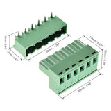 6 Pin Male & Female Plug-in Screw Terminal Block Connector PBT (1 Pair)