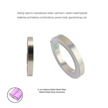 Nickel Strip 0.15x8mm Nickel Tap for 18650 Cell Battery Pack Spot Welding (1 Meter)