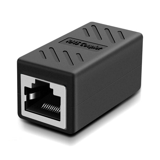 CAT6 RJ45 Female-to-Female LAN Cable Extension Adapter (Metal)