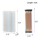 400 Point Breadboard with 120 PCS 20cm Jumper Wires (40 Pcs Male-Female, 40 Pcs Female-Female, 40 Pcs Male-Male)