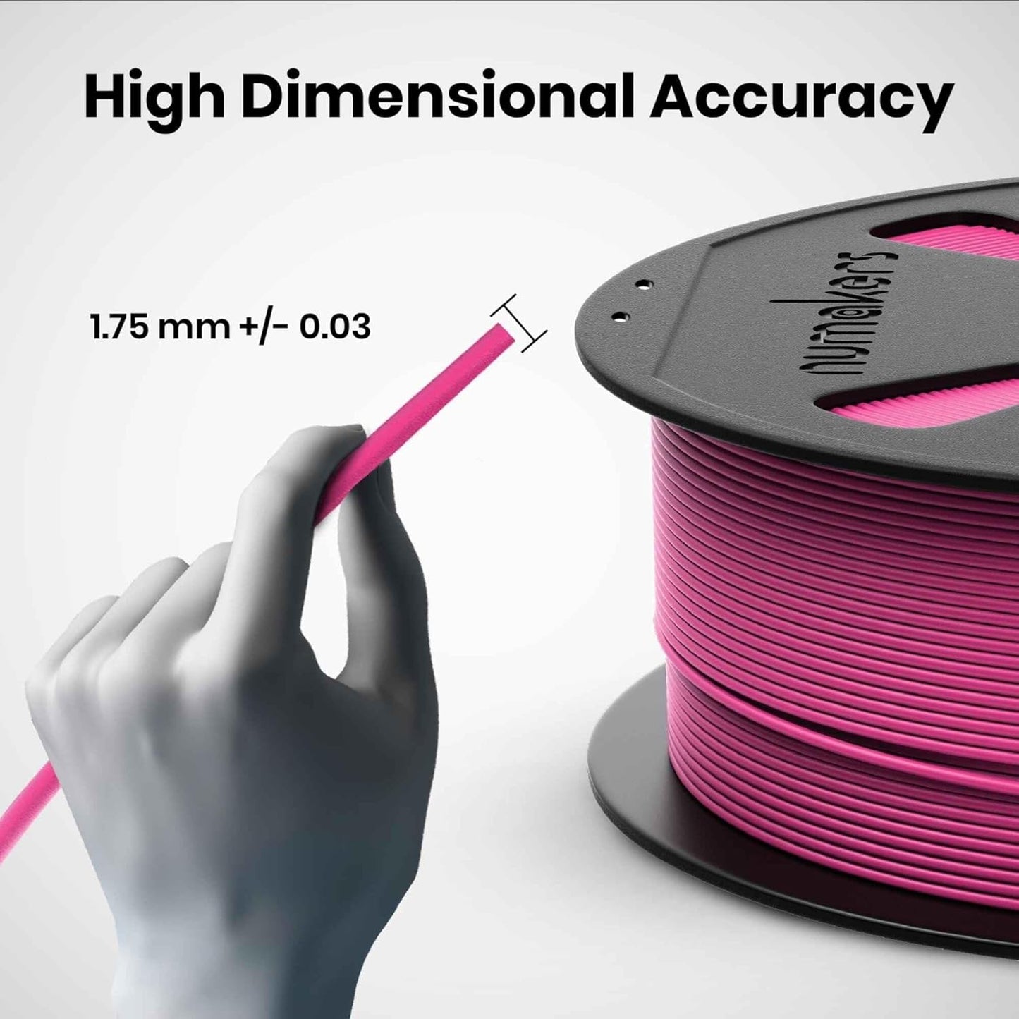 Numakers PLA+ Filament – Magenta – 1.75 mm / 1 kg