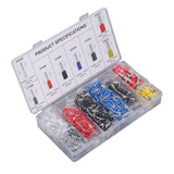 1200PCS Insulated Wire Crimp Terminals Quick Connectors Wiring Spade Cold-Pressed Electrical Terminals Assortment Kit