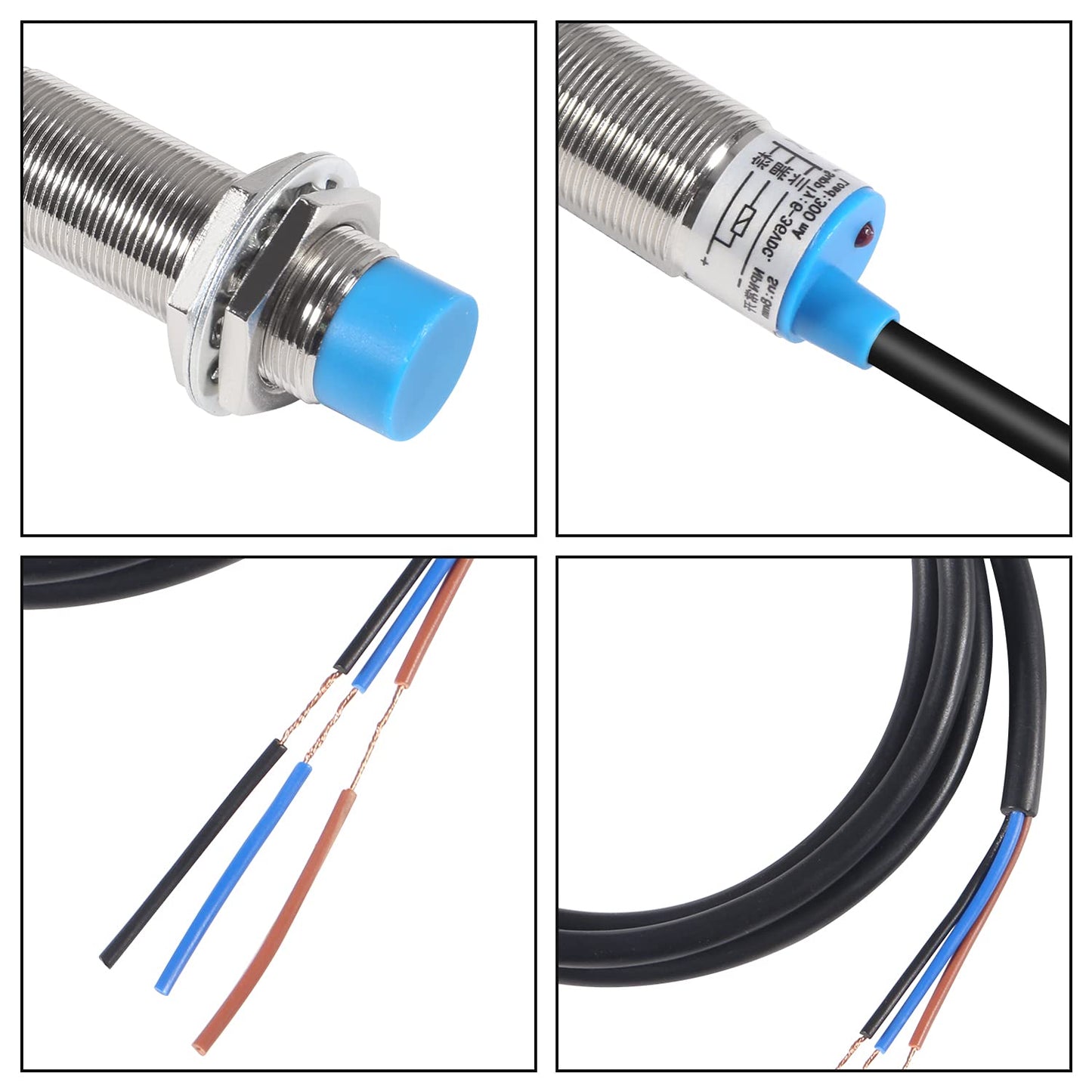8mm NPN NO Inductive Proximity Sensor LJ18A3-8-Z/BX 300mA (6-36 Volts)