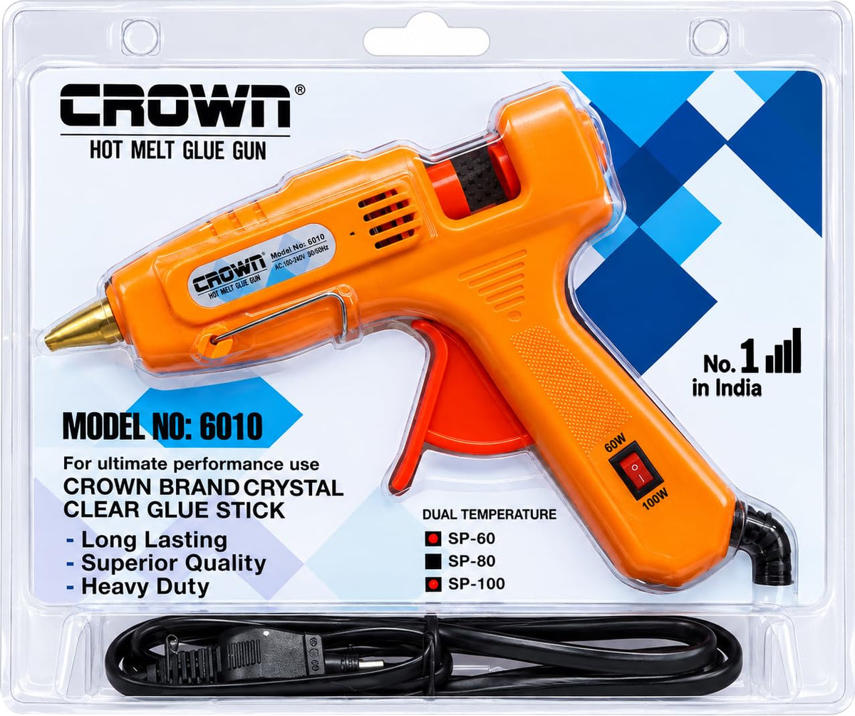 Crown CR-6010 Hot Melt Glue Gun with Dual Watt 60W/100W