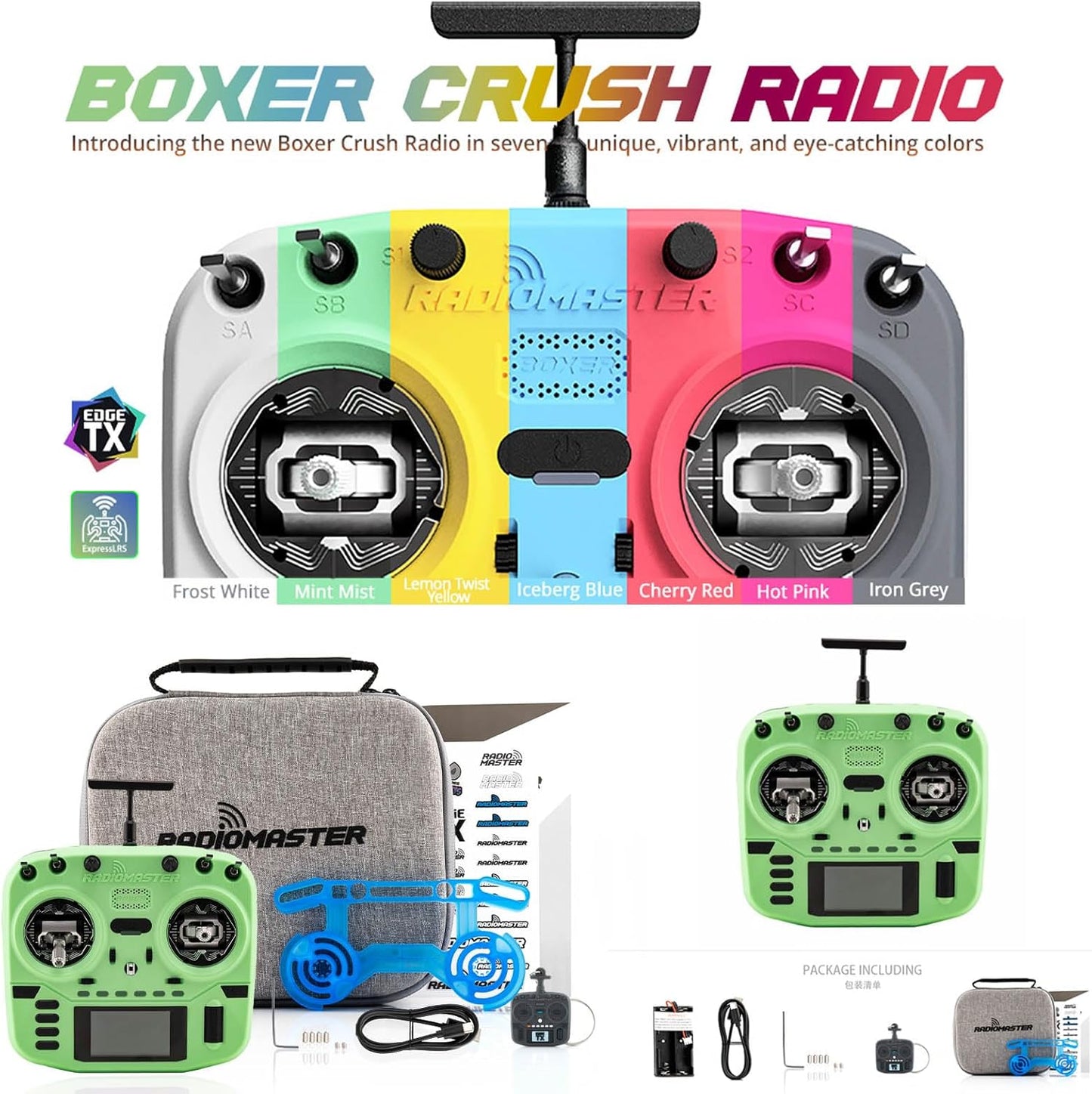 Radiomaster Boxer Crush  Radio Controller (M2)- ELRS Version Cherry Red