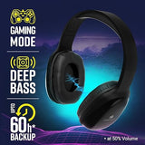 ZEBRONICS Zeb-Thunder On-Ear Wireless Headphone Up to 60 Hours Playback, Wired Mode, USB-C Type Charging (Black)