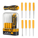 INGCO AKISD0901 9 Pcs 8 in 1 Interchangeable Screwdriver Set