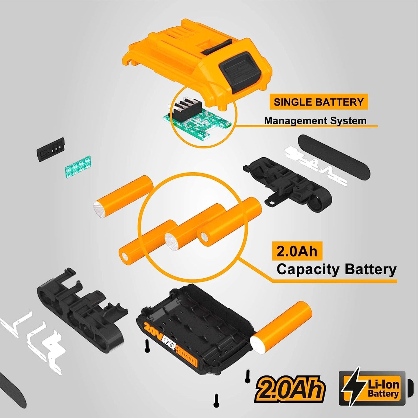 INGCO FBLI20011 2.0Ah Lithium-Ion Battery Pack