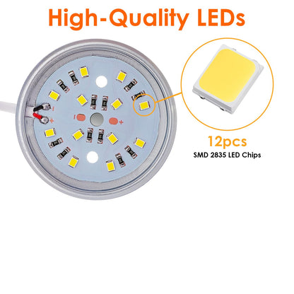 USB LED puck light with on/off switch, warm white, 60 mm