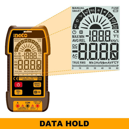 INGCO DM16004 6000 Count TRMS Auto Range Digital Multimeter