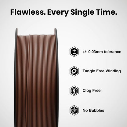 Numakers PLA+ Filament – Chocolate Brown – 1.75 mm / 1 kg