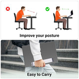 Zebronics ZEB-NS1200 Laptop Stand Laptop Stand with X Foldable Design, 7 Adjustable Levels, Anti-Slip Silicone Rubber Pads, Supports up to 17-inch Laptop Sizes, 5kg Max. Weight, Ergonomic Design