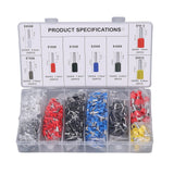 1200PCS Insulated Wire Crimp Terminals Quick Connectors Wiring Spade Cold-Pressed Electrical Terminals Assortment Kit
