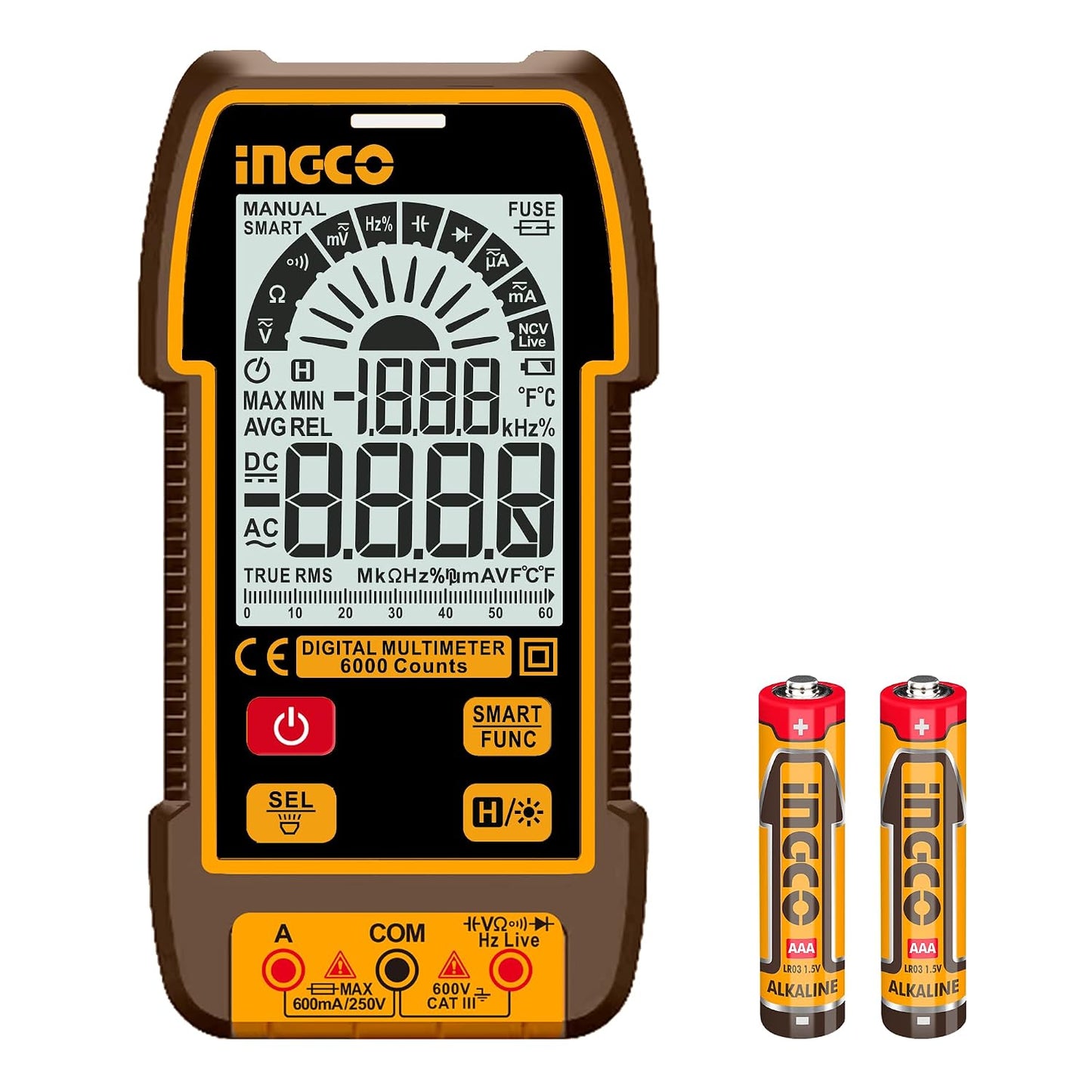 INGCO DM16004 6000 Count TRMS Auto Range Digital Multimeter