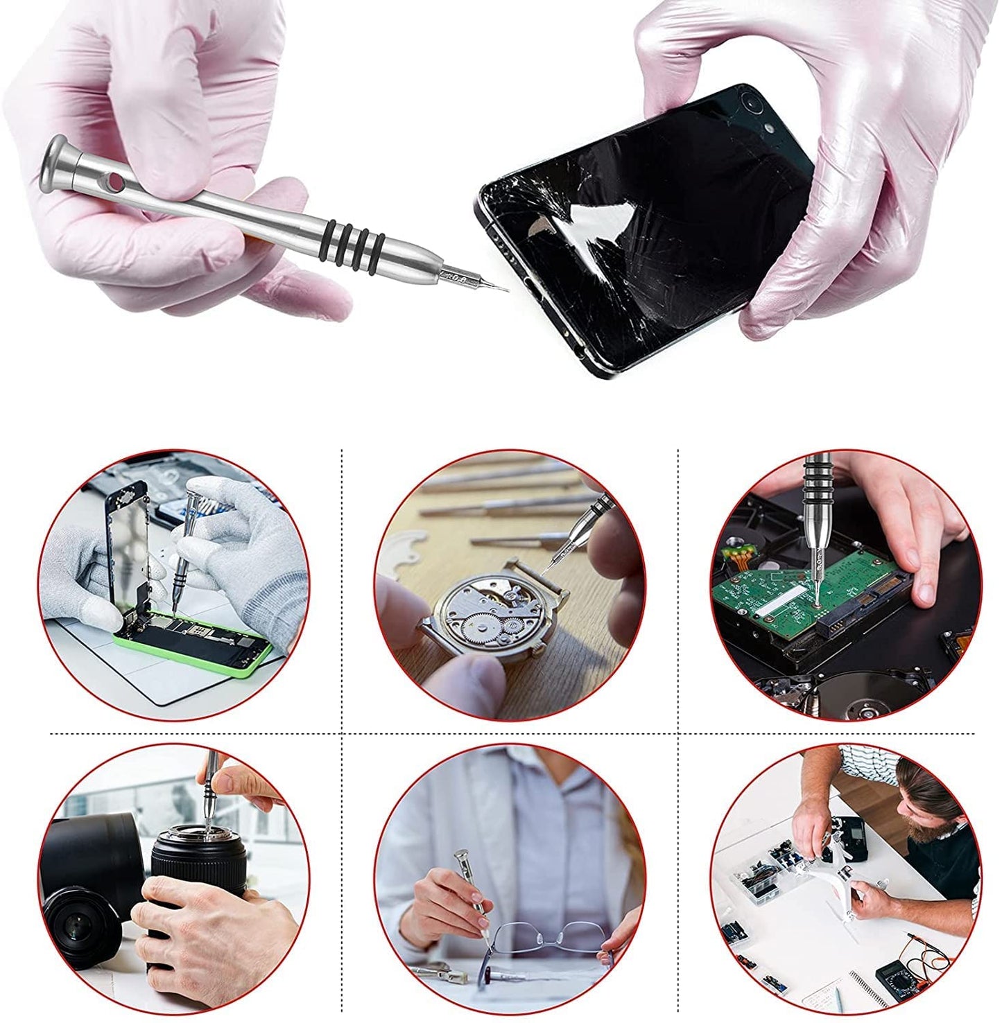 Screw Driver sets, 110 in 1 CRV Multi-Function Magnetic Screwdriver Kit, Stainless Steel Professional Repair Tools Kit