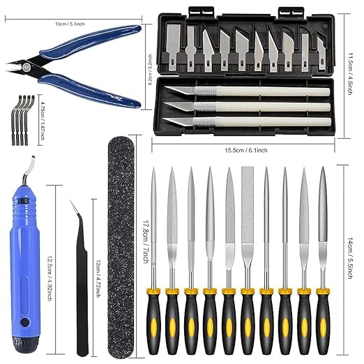 3D Print Tool Kit Accessories 32 Pcs Includes Debur Tool, Cleaning, Finishing and Printing Tool