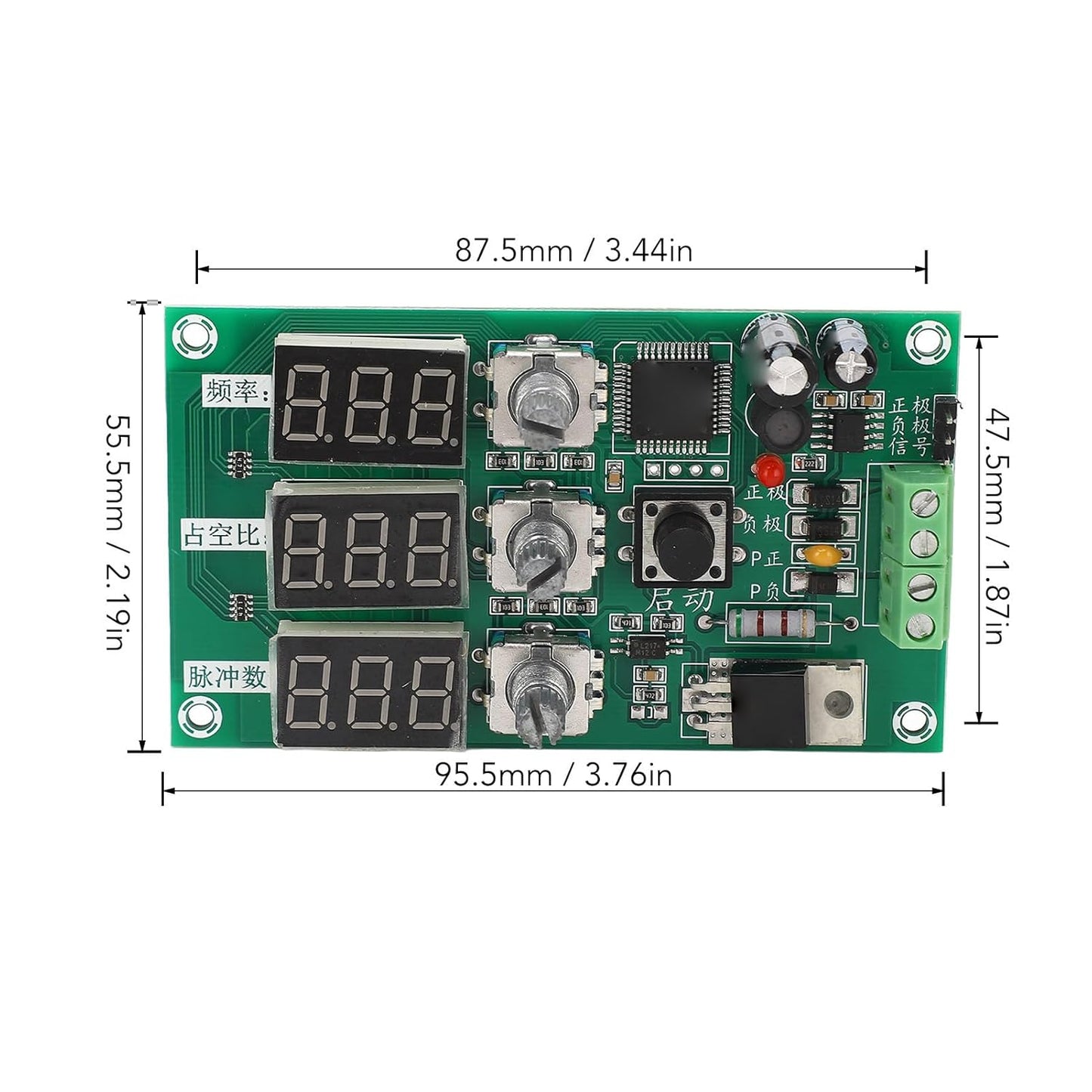 PWM Frequency Duty Cycle Pulses Adjust Control Module