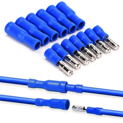 Insulated Wire Crimp Terminal Male Female Connector Pair -Blue