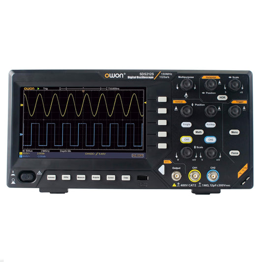 OWON SDS212S Digital Storage Oscilloscope with Function Generator (120 Mhz)