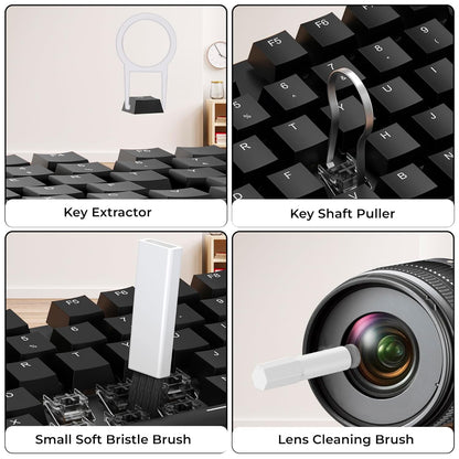 ZEBRONICS CK200, 20 in 1 Cleaning kit, for Smartphones, Laptops, Camera, Desktop, Earbuds, Display, Multipurpose Device Cleaner, Microfibre, Spray Cleaner (White)