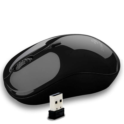 ZEBRONICS Shine Wireless Optical Mouse - 2.4GHz with USB Nano Receiver, 1600 DPI, 4 Buttons, Clutter Free Plug & Play, for PC/Mac/Laptop (Black)