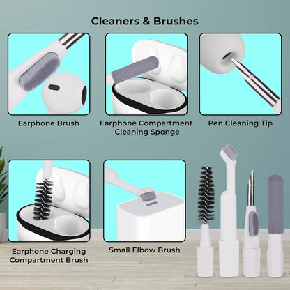 ZEBRONICS CK200, 20 in 1 Cleaning kit, for Smartphones, Laptops, Camera, Desktop, Earbuds, Display, Multipurpose Device Cleaner, Microfibre, Spray Cleaner (White)