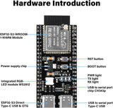 ESP32-S3-N16R8 Development Board with WiFi, Bluetooth 5.0, Dual Type C (XH-S3E)