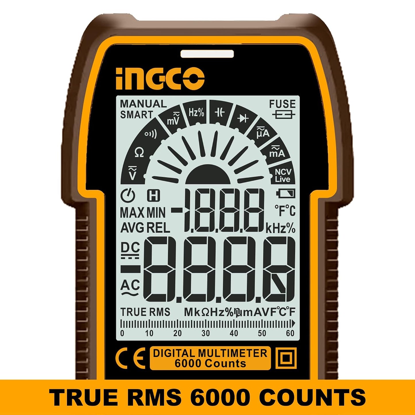 INGCO DM16004 6000 Count TRMS Auto Range Digital Multimeter