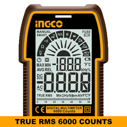 INGCO DM16004 6000 Count TRMS Auto Range Digital Multimeter