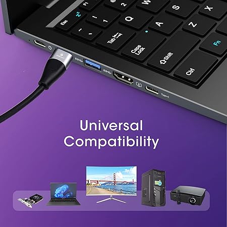 ZEBRONICS HAA2021 HDMI version 2.1 cable with 8K @ 60Hz, 4K @ 120Hz, eARC & CEC support, 3D compatible, 2 meters length, 48Gbps max and Gold-plated connectors