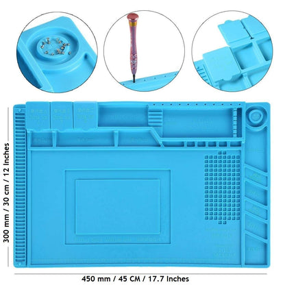 ESD Safe Anti Static Heat Insulation Working Silicone Magnetic Mat - Large (450x300 mm)