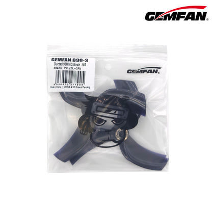 Gemfan D90-3 3.5-inch Cinewhoop Propellers M5 – Black (4pcs)
