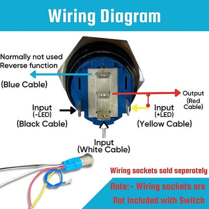 16mm RED Led Stainless Steel Momentary Type Push Button Switch IP65 (5V-24V) DC