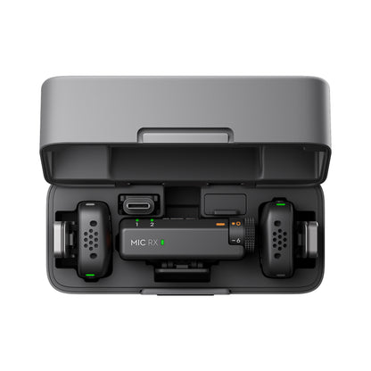 DJI Mic Mini (2 TX + 1 RX + Charging Case) 2-Person Compact Ultra Light Wireless Microphone with Noise Cancelling
