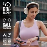 ZEBRONICS DUKE BEIGE Bluetooth Wireless Over Ear Headphone with Mic 60hrs Playback