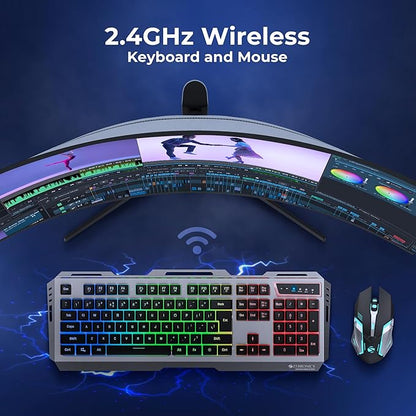 ZEBRONICS Transformer PRO Gaming Wireless Keyboard & Mouse Combo (Black)