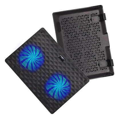 Zebronics ZEB-NC3300 USB Powered Laptop Cooling Pad with Dual Fan, Dual USB Port and Blue LED Lights